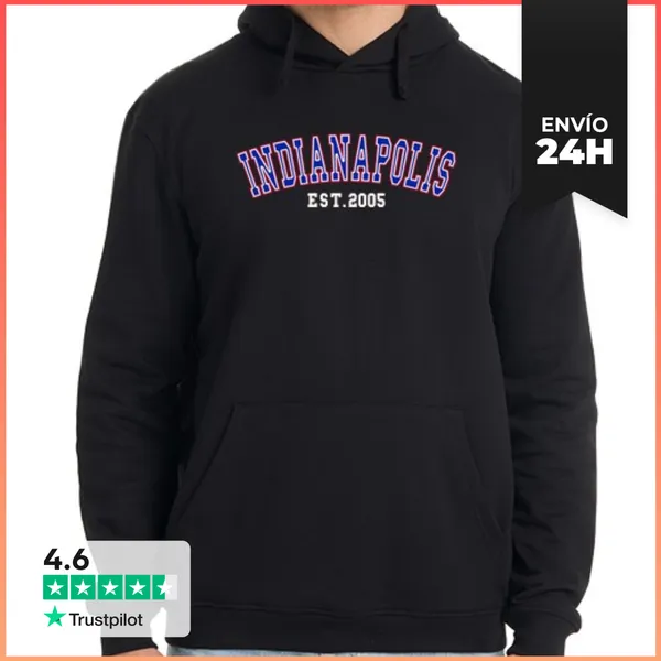 Sudadera Unisex Con Capucha Indianápolis Est 2005 LaTostadora