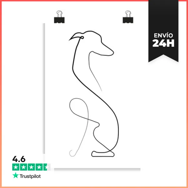Póster Vertical Galgo LaTostadora