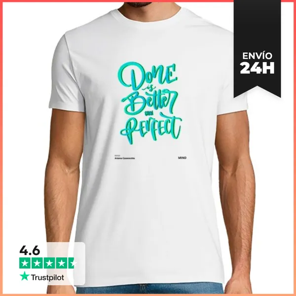 Camiseta Hombre Clásica Arianna Casavecchia - Hecho Es Mejor Qu