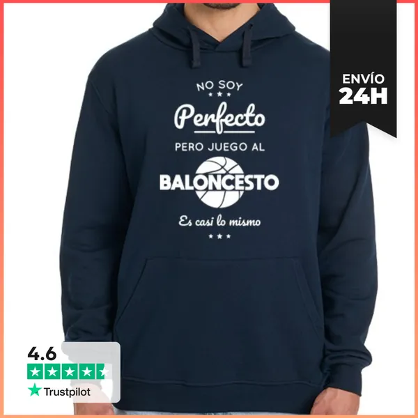 Sudadera Unisex Con Capucha No Perfecto Pero Juego Al Baloncesto