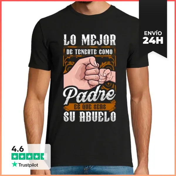 Camiseta Hombre Clásica Lo Mejor De Tenerte Como Padre Es Que