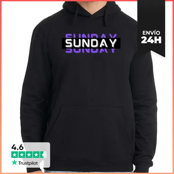 Sudadera Unisex Con Capucha Sunday Vintage Retro Aesthetic Estilo