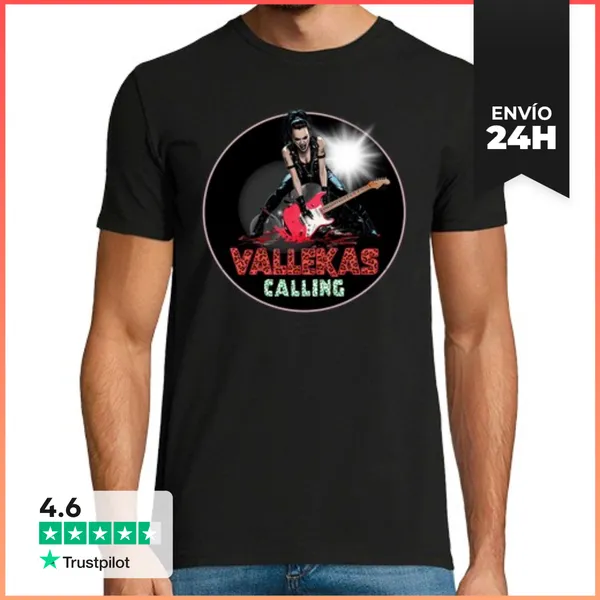 Camiseta Hombre Clásica Vallekas Calling Leopardo LaTostadora