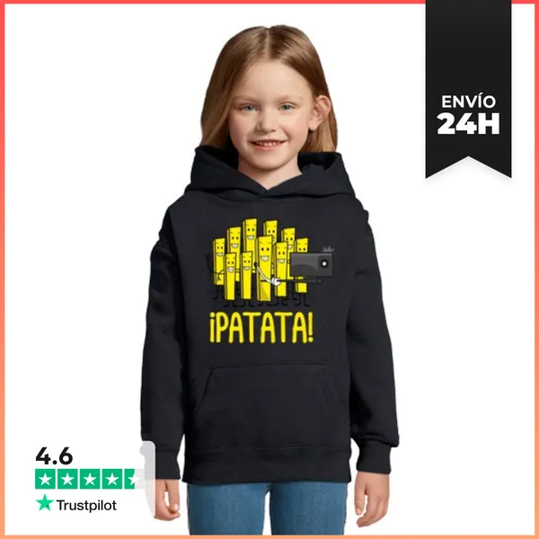 Sudadera Para Niños Con Capucha Patata Selfie LaTostadora