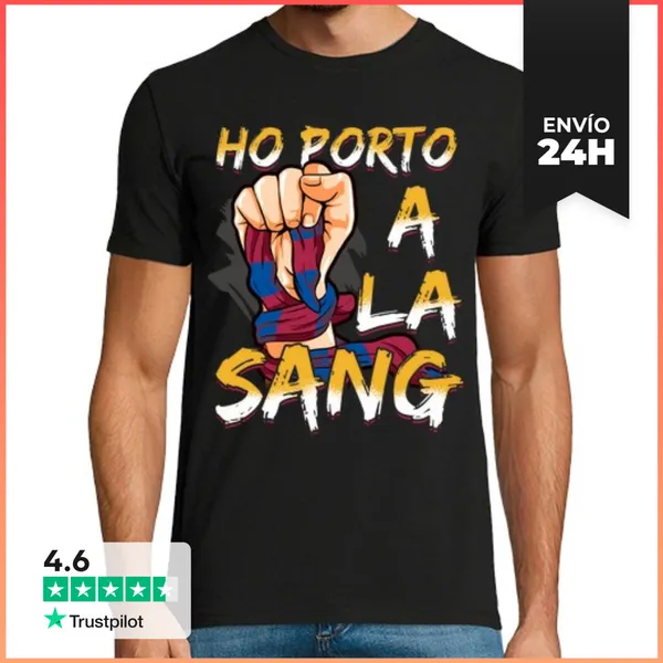 Camiseta Hombre Clásica Ho Porto A La Sang Colores Deportes Culé