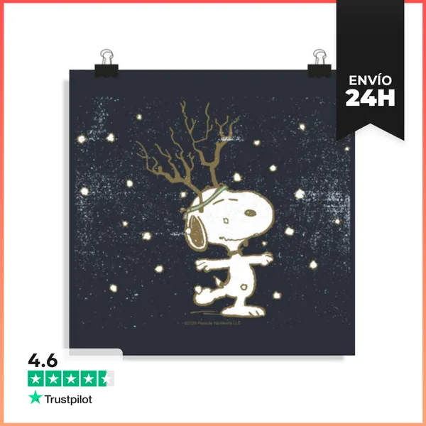 Póster Cuadrado Snowy Snoopy LaTostadora