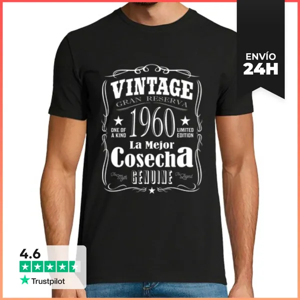 Camiseta Hombre Clásica La Mejor Cosecha Año 1960 LaTostadora