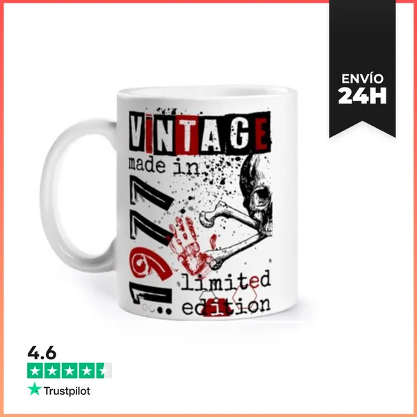 Taza Grúa Vintage Basura Polka Edición 1977 LaTostadora