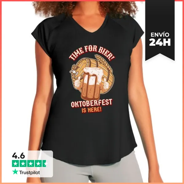 Camiseta Deportiva Mujer Oktoberfest Beer Festival LaTostadora