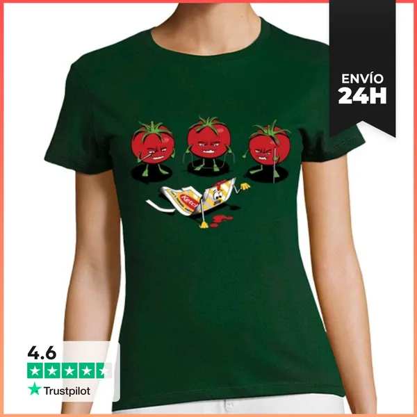Camiseta Mujer Clásica 100 Tomate Natural LaTostadora