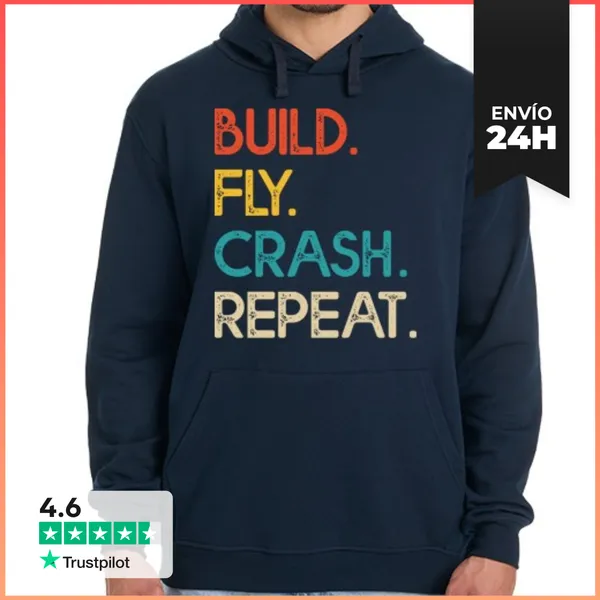 Sudadera Unisex Con Capucha Construye Tu Dron LaTostadora