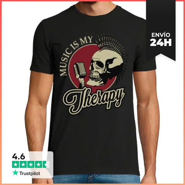 Camiseta Hombre Clásica PUNK TERAPIA Diseño Nº 1321495