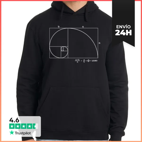 Sudadera Unisex Con Capucha Fibonacci / Matematicas / Profe