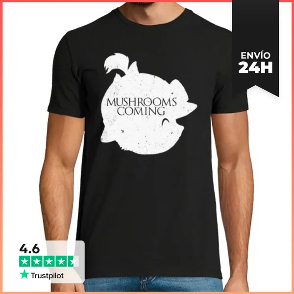 Camiseta Hombre Clásica Mushrooms Are Coming LaTostadora