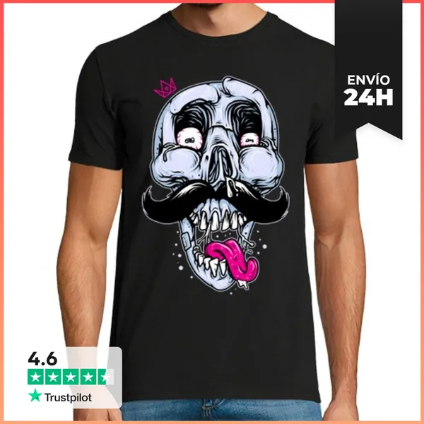 Camiseta Hombre Clásica Rey Del Bigote LaTostadora