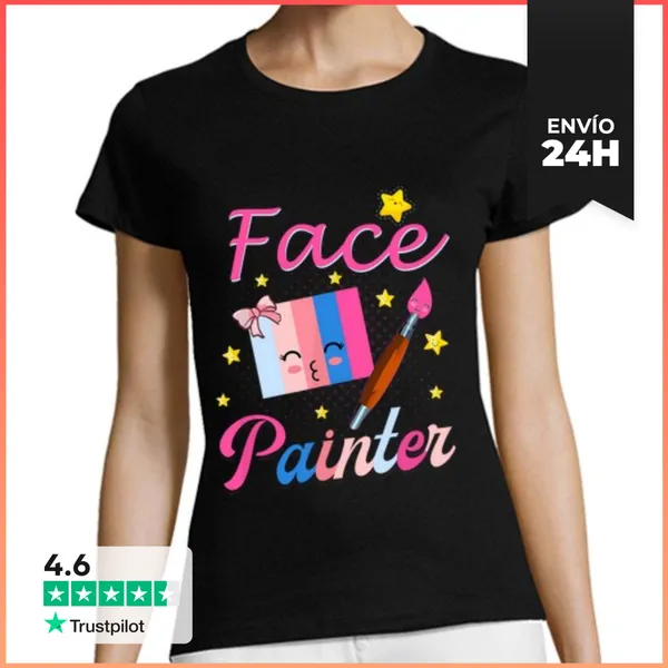 Camiseta Mujer Clásica Pintor De Caras Para Artista De Maquillaje