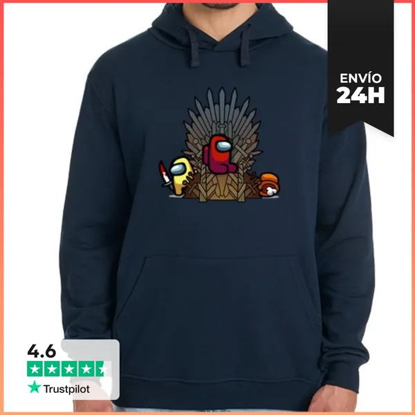 Sudadera Unisex Con Capucha Among Us Juego De Tronos LaTostadora