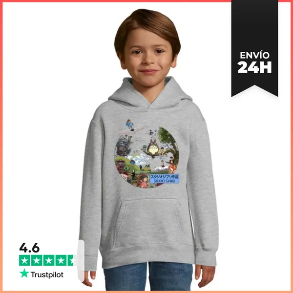 Sudadera Para Niños Con Capucha Studio Ghibli II - MorganaArt