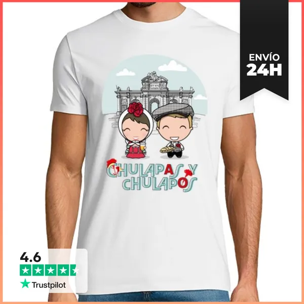 Camiseta Hombre Clásica Chulapa Y Chulapo LaTostadora