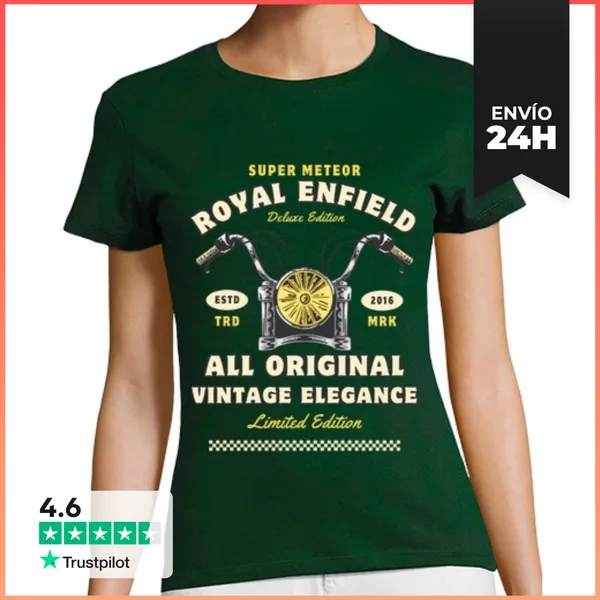 Camiseta Mujer Clásica Motos Clásicas Estilo 2016 Vintage Ropa