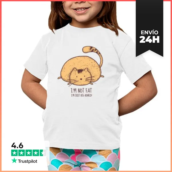 Camiseta Clásica Para Niños Gato Grande 2 LaTostadora