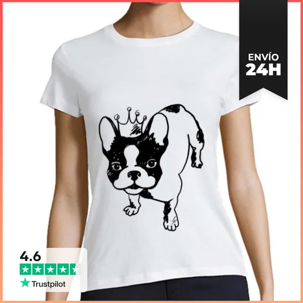 Camiseta Mujer Clásica Camiseta Bulldog Francés LaTostadora