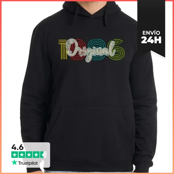 Sudadera Unisex Con Capucha 1986 Vintage LaTostadora