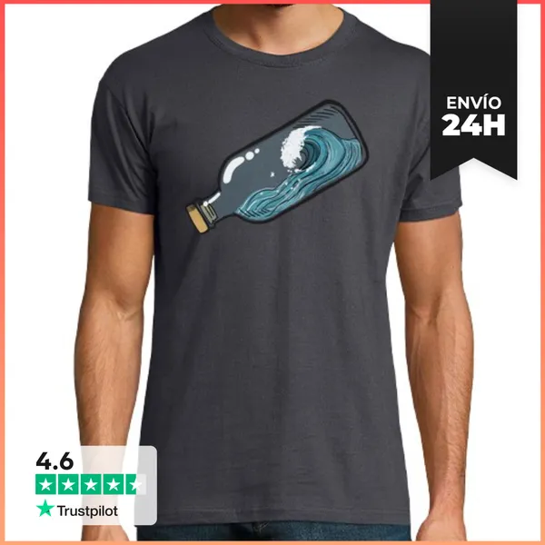 Camiseta Hombre Clásica Mar En Una Botella LaTostadora