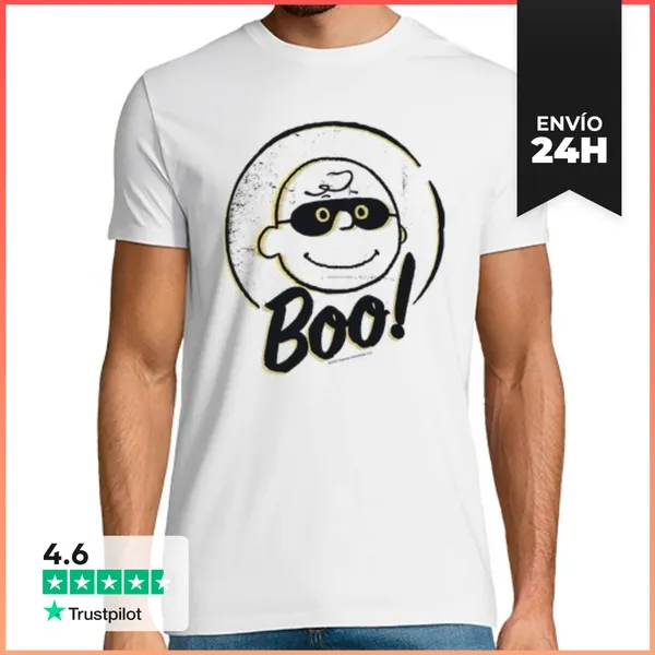 Camiseta Hombre Clásica Charlie Brown Boo LaTostadora