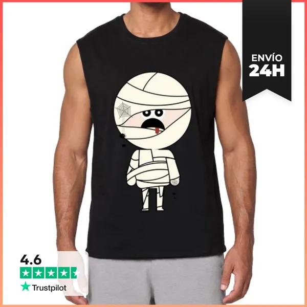 Camiseta Sin Mangas Momia - Camiseta Tirantes Hombre LaTostadora