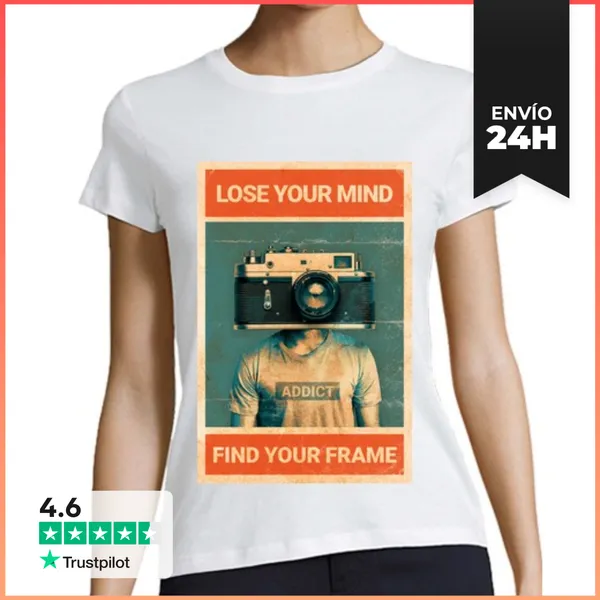 Camiseta Mujer Clásica Pierde La Cabeza Encuentra Tu Marco