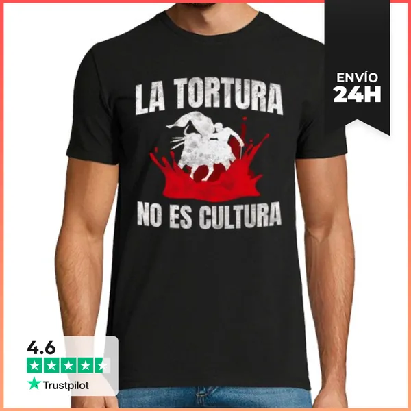 Camiseta Hombre Clásica La Tortura No Es Cultura LaTostadora