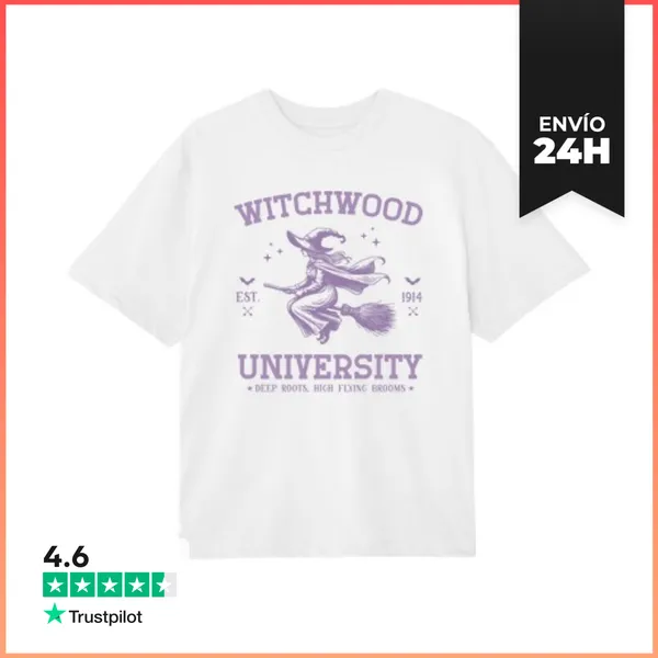 Camiseta Oversize WITCHWOOD UNIVERSITY EST 1914 LaTostadora
