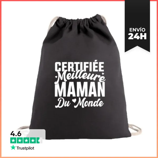 Mochila Saco Con Cuerdas Certificada Mejor Mamá Del Mundo
