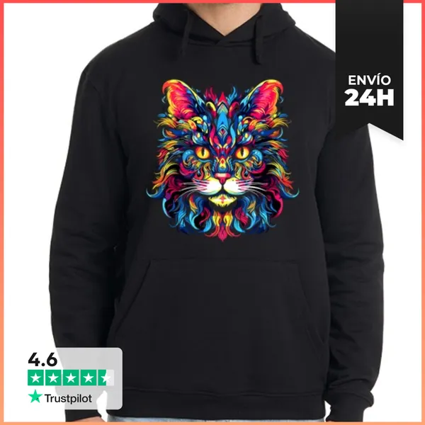 Sudadera Unisex Con Capucha GATO LaTostadora