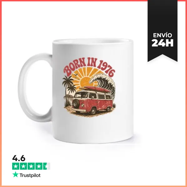 Taza Born In 1976 Vintage Sunset LaTostadora