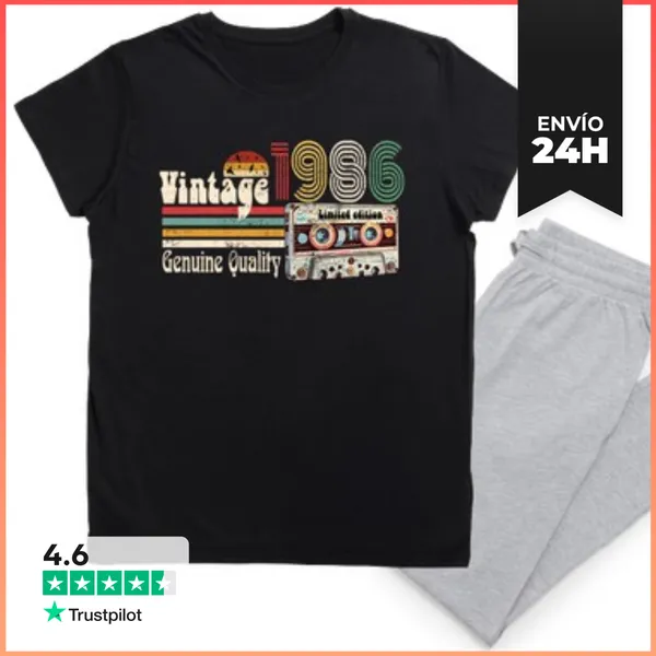 Pijama 40 Años 1986 Cumpleaños Ochentero LaTostadora