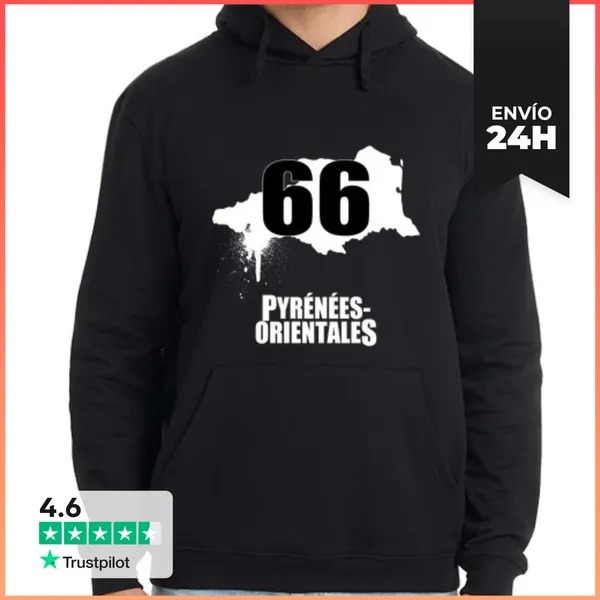 Sudadera Unisex Con Capucha 66 Pirineos Orientales LaTostadora