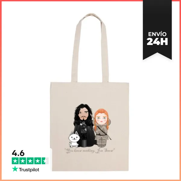 Bolsa De Tela Kokeshis Jon Snow E Ygritte LaTostadora