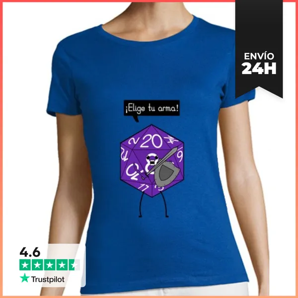Camiseta Mujer Clásica Dado De Rol LaTostadora