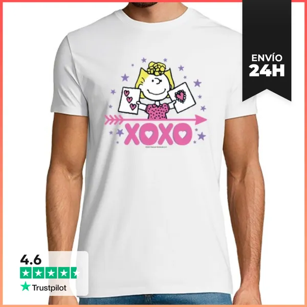 Camiseta Hombre Clásica Peanuts Sally XoXo LaTostadora