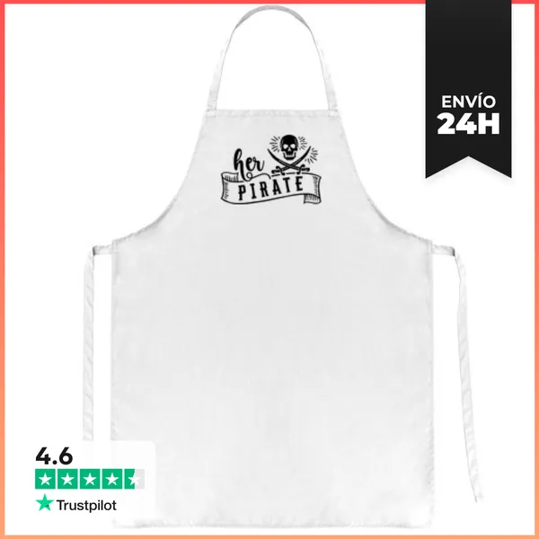 Delantal HER PIRATE CALAVERA ESPADAS LaTostadora