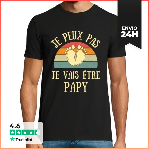 Camiseta Hombre Clásica No Puedo Voy A Ser Abuelo Embarazo