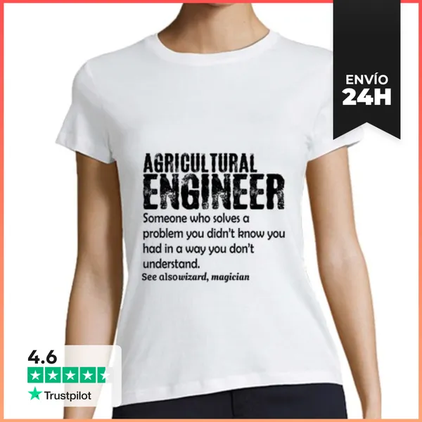 Camiseta Mujer Clásica Ingeniero Agricultor LaTostadora