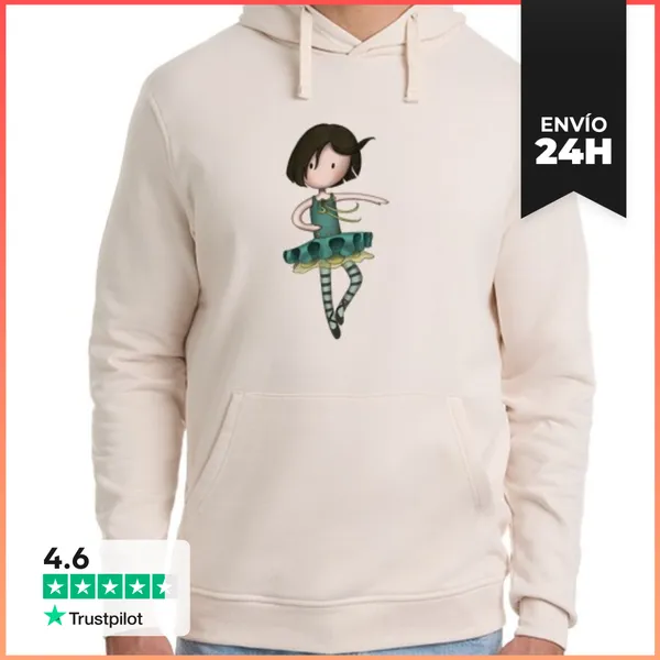 Sudadera Unisex Con Capucha Bailarina Gorjuss Style LaTostadora