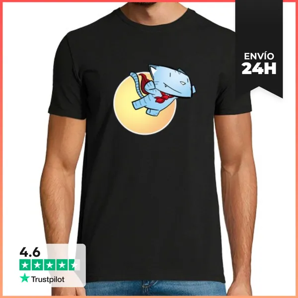 Camiseta Hombre Clásica Miau 08 Hombre LaTostadora