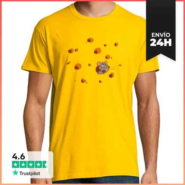 Camiseta Hombre Clásica Tee-shirt Fromage LaTostadora
