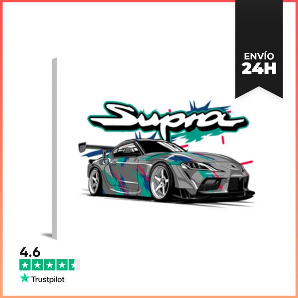 Lienzo Horizontal Supra MK5 HKS LaTostadora