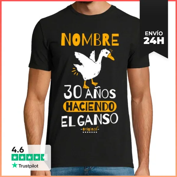 Camiseta Hombre Clásica 30 Años Haciendo El Ganso LaTostadora
