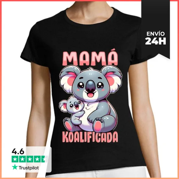 Camiseta Mujer Clásica Mama Koalificada Regalo Día De La Madre